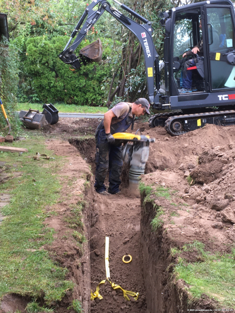 Gräben werden verfüllt